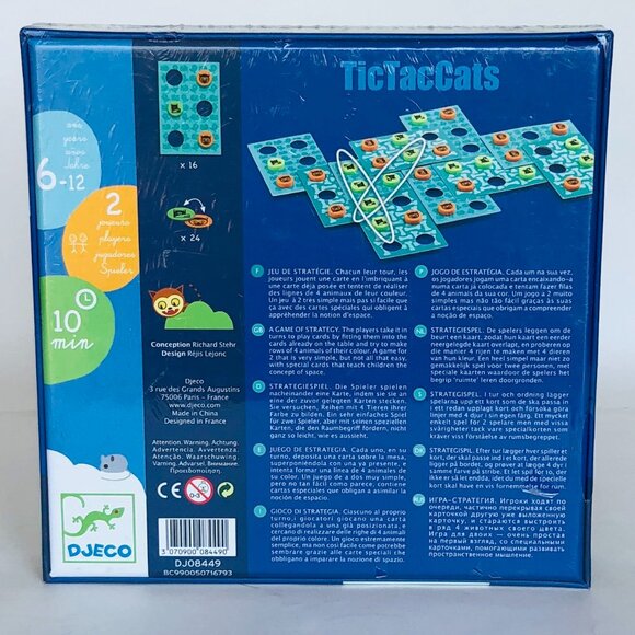 New Sealed Djeco Game of  Strategy TicTac Cats for Age 6-12 Years - Picture 8 of 12